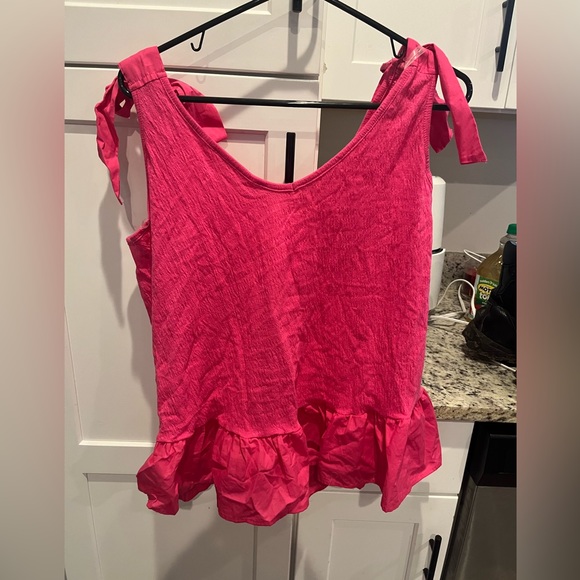 NWT Pink Tie Knot Tank Size 0X (14W) - Picture 7 of 8